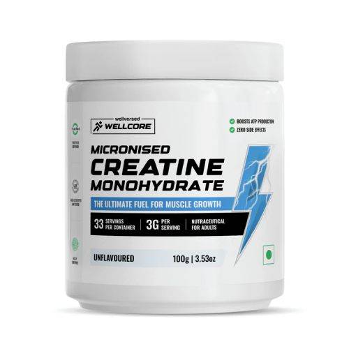 Wellcore Micronised Creatine Monohydrate 100g 33 Servings for Strength and Power Suppliers, Distributors, Franchise in Haryana